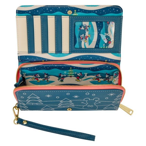 MICKEY AND MINNIE HOLIDAY FLAP WALLET- DISNEY LOUNGEFLY