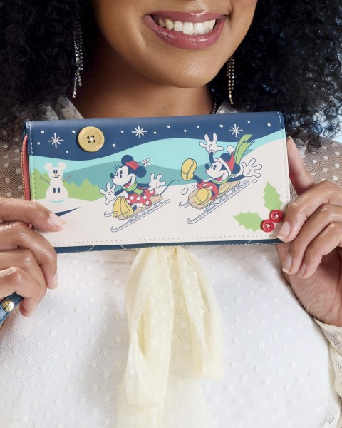 MICKEY AND MINNIE HOLIDAY FLAP WALLET- DISNEY LOUNGEFLY