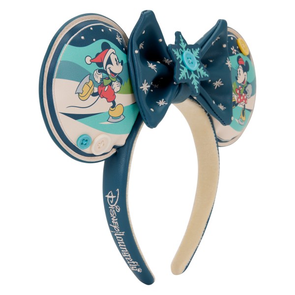 MICKEY AND MINNIE HOLIDAY EAR HEADBAND - DISNEY LOUNGEFLY