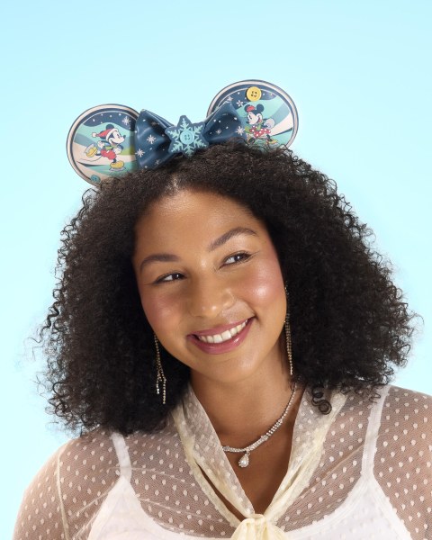 MICKEY AND MINNIE HOLIDAY EAR HEADBAND - DISNEY LOUNGEFLY