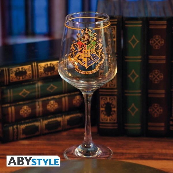 Hogwarts Emblem Stemmed Glass - Harry Potter