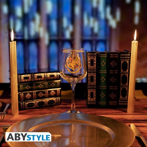 Hogwarts Emblem Stemmed Glass - Harry Potter