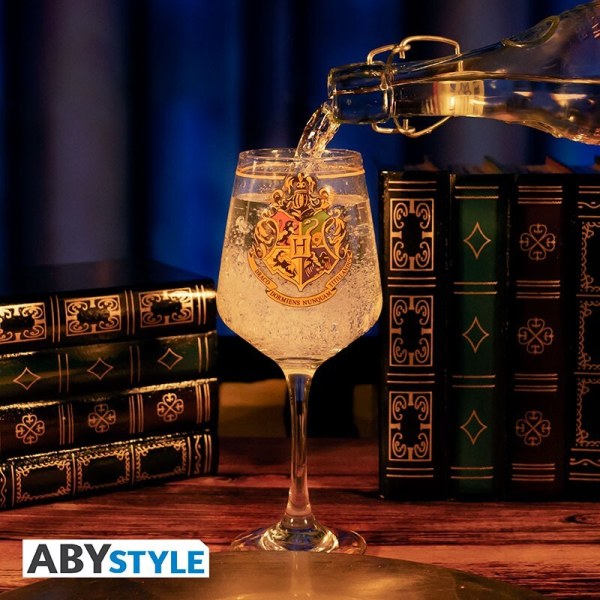 Hogwarts Emblem Stemmed Glass - Harry Potter