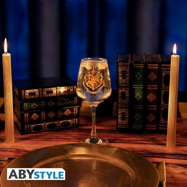 Hogwarts Emblem Stemmed Glass - Harry Potter