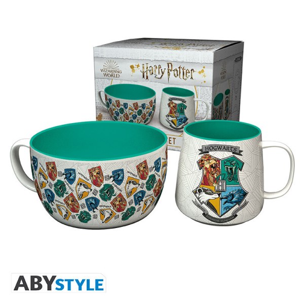 Breakfast Set Mug + Bowl Hogwarts Houses - Harry Potter