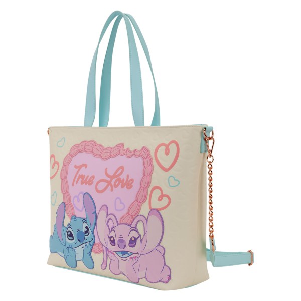 STITCH & ANGEL TRUE LOVE TOTE BAG - DISNEY LOUNGEFLY