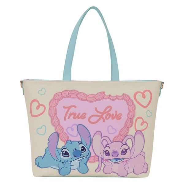 STITCH & ANGEL TRUE LOVE TOTE BAG - DISNEY LOUNGEFLY
