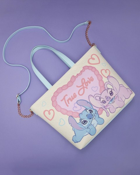 STITCH & ANGEL TRUE LOVE TOTE BAG - DISNEY LOUNGEFLY