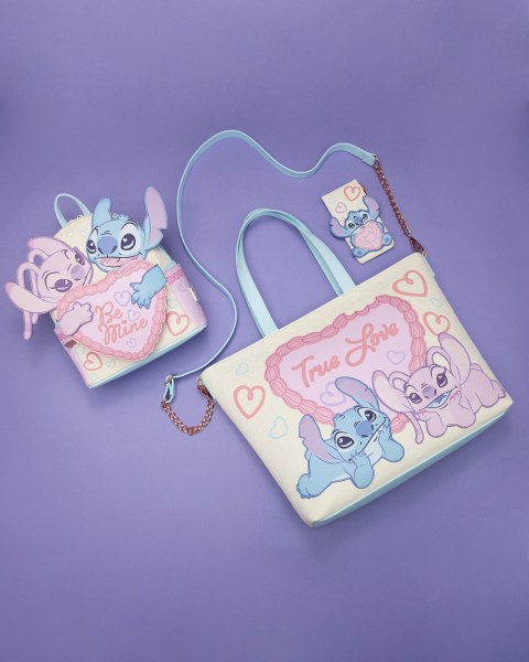 STITCH & ANGEL TRUE LOVE TOTE BAG - DISNEY LOUNGEFLY