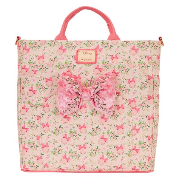 MINNIE MOUSE FLORAL CONVERTIBLE BACKPACK & TOTE BAG - DISNEY LOUNGEFLY