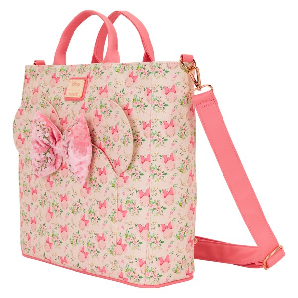 MINNIE MOUSE FLORAL CONVERTIBLE BACKPACK & TOTE BAG - DISNEY LOUNGEFLY