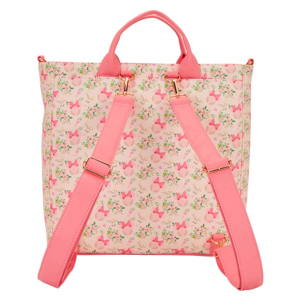 MINNIE MOUSE FLORAL CONVERTIBLE BACKPACK & TOTE BAG - DISNEY LOUNGEFLY