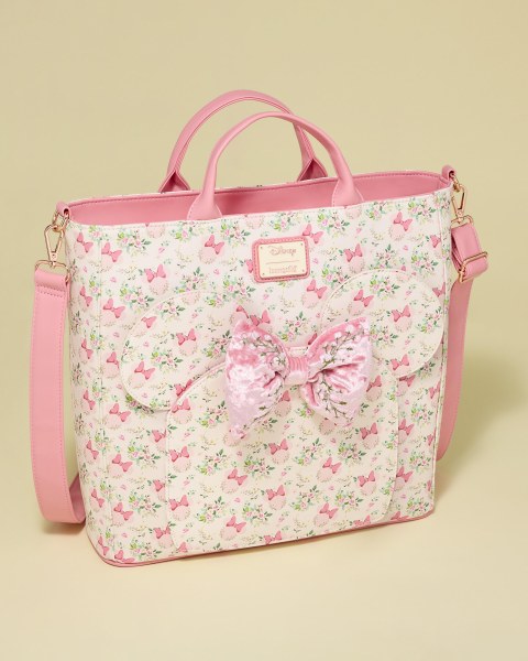 MINNIE MOUSE FLORAL CONVERTIBLE BACKPACK & TOTE BAG - DISNEY LOUNGEFLY