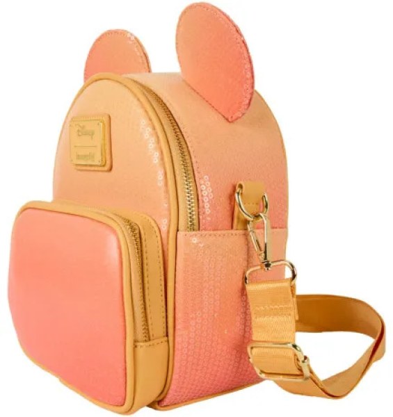 Mickey Mouse Glitter Sequin Convertible Mini Backpack & Crossbody Bag - DISNEY LOUNGEFLY