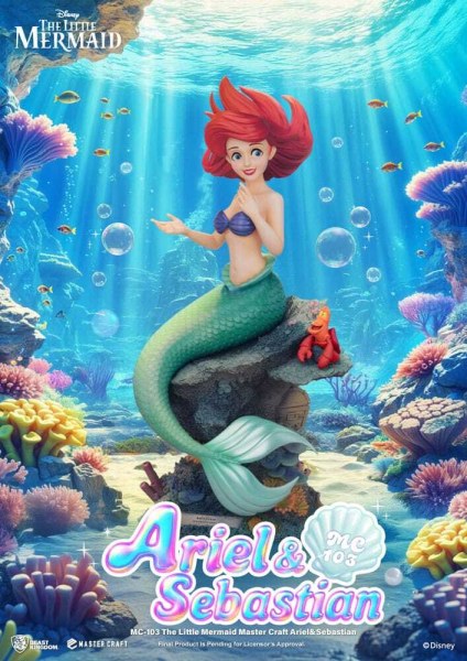 The Little Mermaid Master Craft Ariel & Sebastian figurine 42 cm - DISNEY MASTERCRAFT