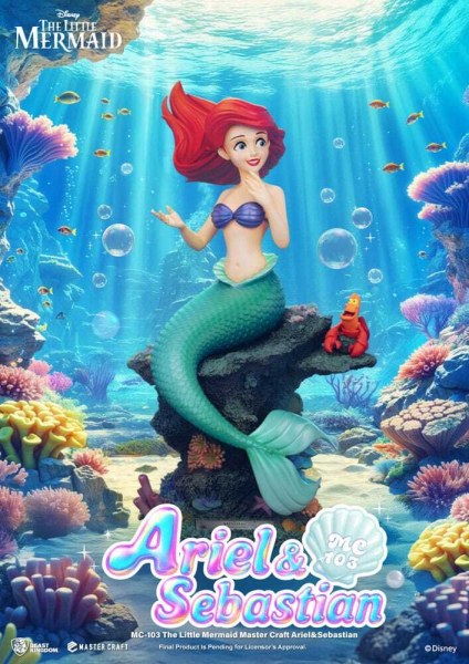 The Little Mermaid Master Craft Ariel & Sebastian figurine 42 cm - DISNEY MASTERCRAFT