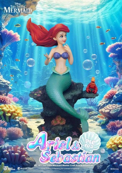 The Little Mermaid Master Craft Ariel & Sebastian figurine 42 cm - DISNEY MASTERCRAFT