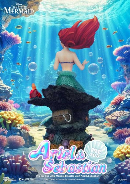 The Little Mermaid Master Craft Ariel & Sebastian figurine 42 cm - DISNEY MASTERCRAFT