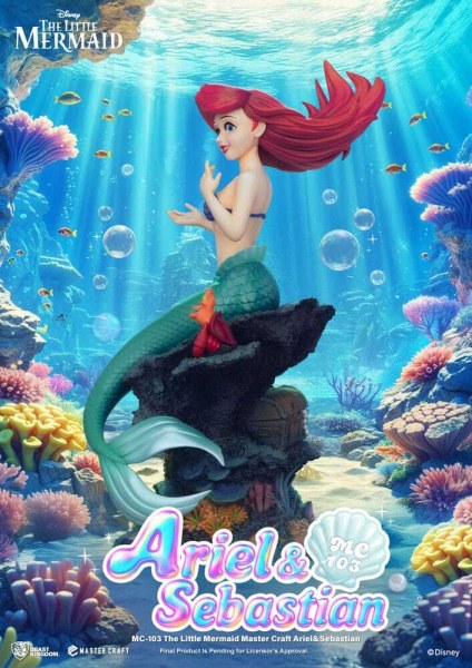 The Little Mermaid Master Craft Ariel & Sebastian figurine 42 cm - DISNEY MASTERCRAFT