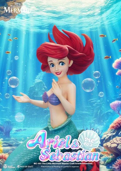 The Little Mermaid Master Craft Ariel & Sebastian figurine 42 cm - DISNEY MASTERCRAFT