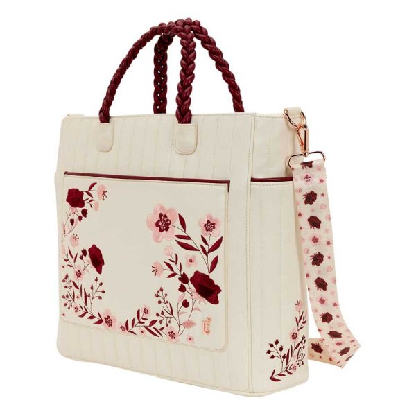 Loungefly Figural Cream & Red Floral shoulder bag