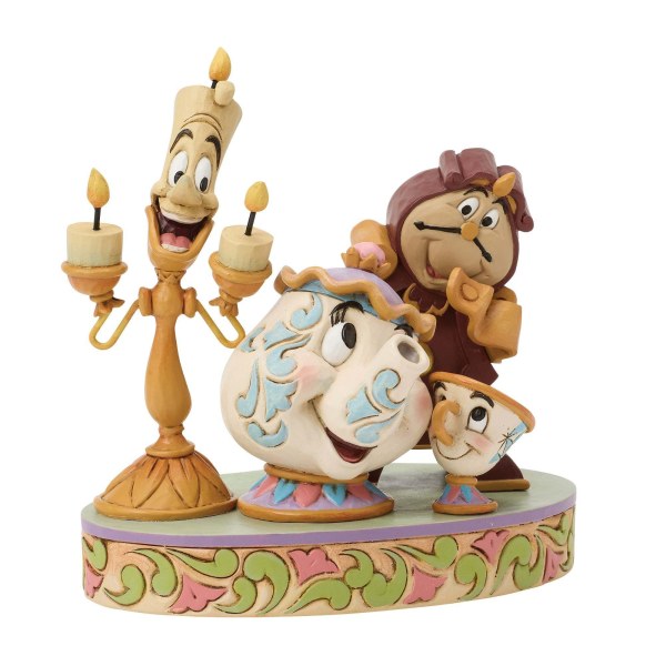 LUMIERE, MRS POTT, CHIP & COGSWORTH - DISNEY TRADITIONS