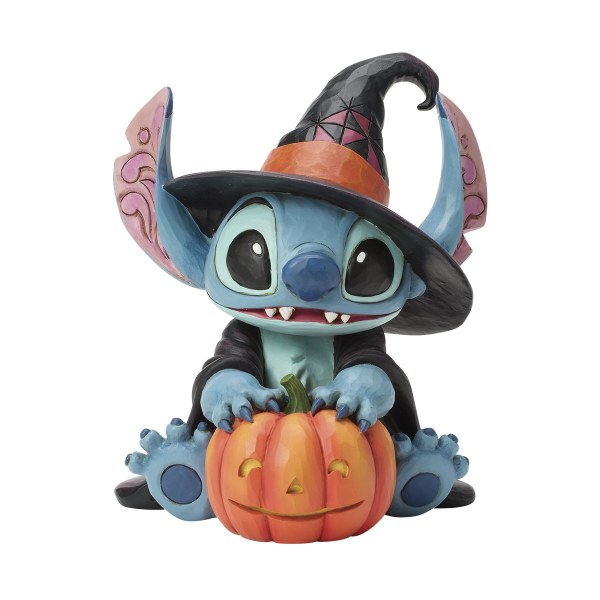 STITCH AS WITCH WITH JACK-O-LANTERN - DISNEY TRADITIONS