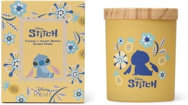 Stitch wood candle pinapple & coconut blossom - Disney Lilo & Stitch