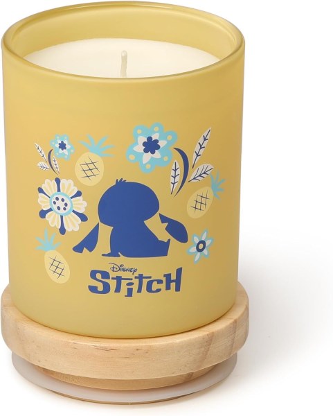 Stitch wood candle pinapple & coconut blossom - Disney Lilo & Stitch