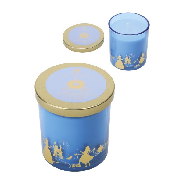 Disney Cinderella Glass candle with lid, Gardenia & Pumpkin