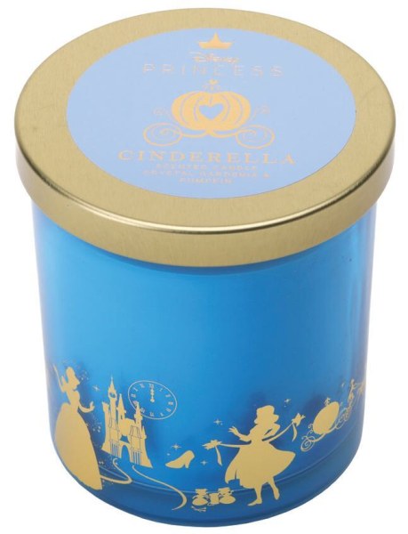 Disney Cinderella Glass candle with lid, Gardenia & Pumpkin