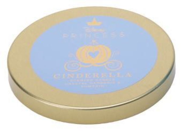 Disney Cinderella Glass candle with lid, Gardenia & Pumpkin