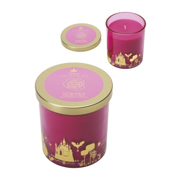 Glass candle with lid - Disney Sleeping Beauty, Wild Rose &amp; Vanilla
