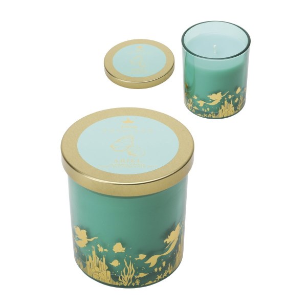 Disney Ariel Glass Candle with Lid, Coral Flower & Sea Salt