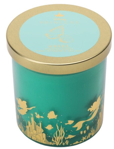 Disney Ariel Glass Candle with Lid, Coral Flower & Sea Salt
