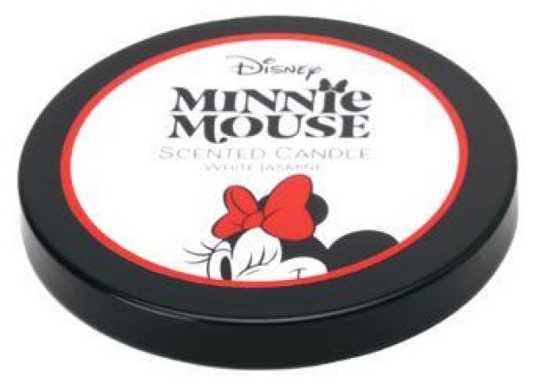 Disney Glass candle with lid, Minnie Mouse, White Jasmine