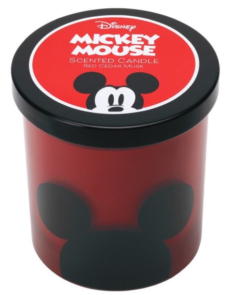 Disney Glass candle with lid, Mickey Mouse, Red Cedar Musk