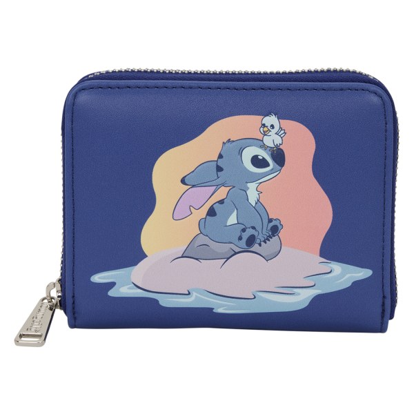 STITCH SITTING ON ROCK WITH BIRD MINIMAL WALLET - DISNEY LOUNGEFLY LILO & STITCH
