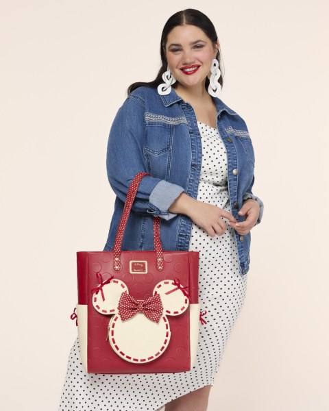 MINNIE ROCK THE DOTS TOTE BAG - DISNEY LOUNGEFLY
