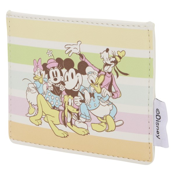 MICKEY AND FRIENDS RAINBOW STRIPES CARD HOLDER - DISNEY LOUNGEFLY
