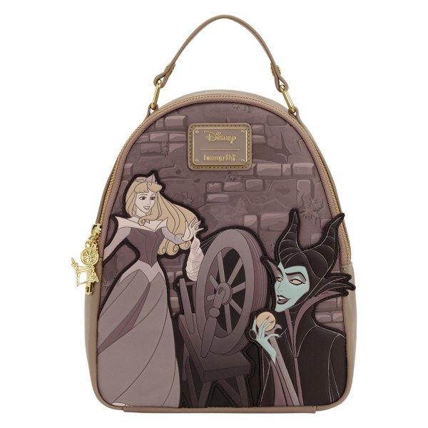 AURORA MALEFICIENT SPINNING WHEEL MINI BACKPACK- DISNEY LOUNGEFLY SLEEPING BEAUTY