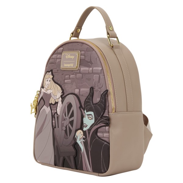 AURORA MALEFICIENT SPINNING WHEEL MINI BACKPACK- DISNEY LOUNGEFLY SLEEPING BEAUTY