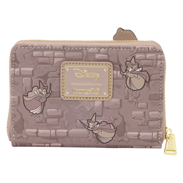 AURORA AND MALEFICIENT SPINNING WHEEL WALLET - DISNEY LOUNGEFLY SLEEPING BEAUTY