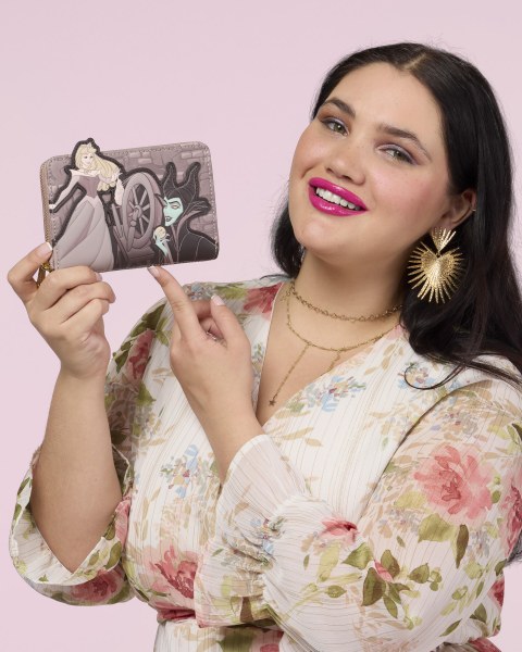 AURORA AND MALEFICIENT SPINNING WHEEL WALLET - DISNEY LOUNGEFLY SLEEPING BEAUTY