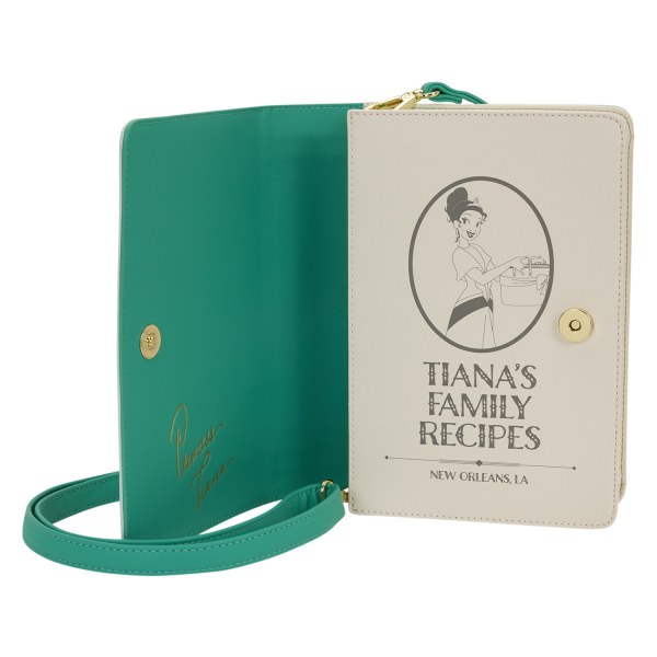 TIANA RECIPE BOOK CROSSBODY BAG - DISNEY LOUNGEFLY THE PRINCESS AND THE FROG