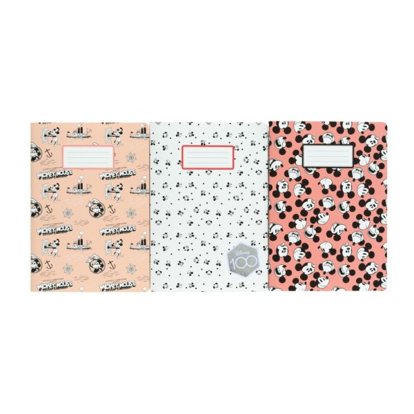 PACK OF 3 A5 MICKEY MOUSE 100TH ANNIVERSARY NOTEBOOKS - DISNEY