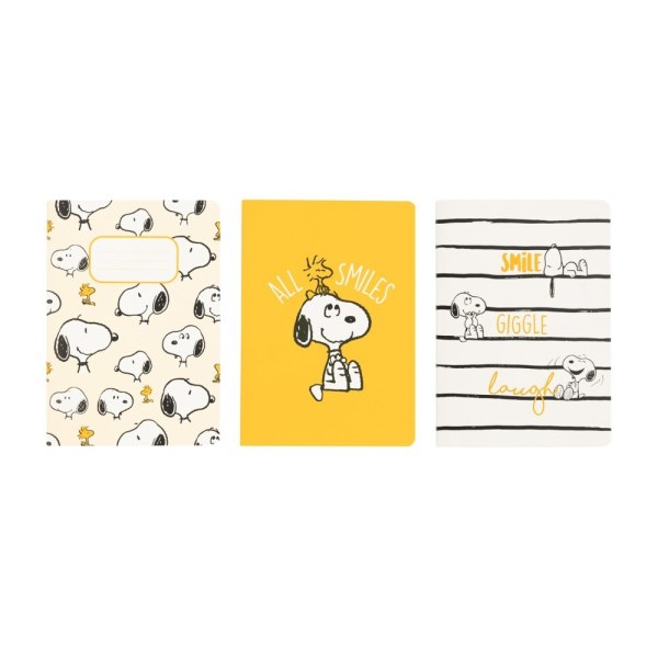 LAZY DAYS PACK 3 A6 NOTEBOOKS - PEANUTS