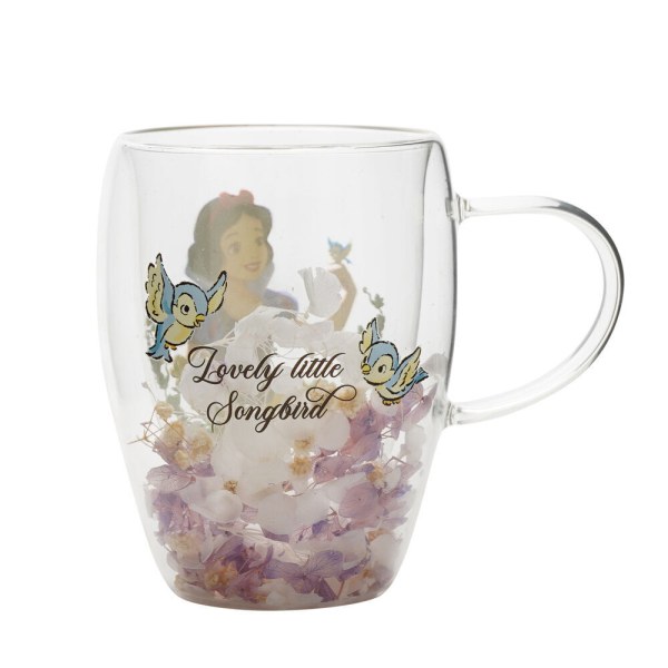 Snow White floral glass mug - Disney Pastel Princess