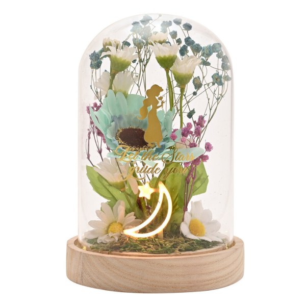 Jasmine illuminated decorative bell jar - Disney Pastel Princess