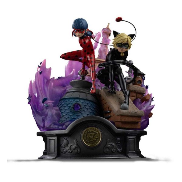 Deluxe Art Scale Lady Bug and Cat Noir Signed Edition 23 cm - Iron Studios Miraculous
